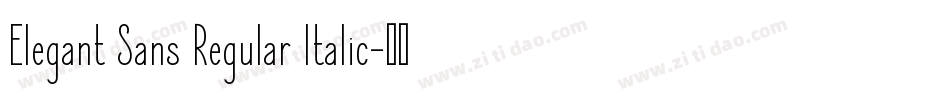 Elegant Sans Regular Italic字体转换